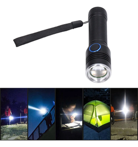 Linterna LED recargable con zoom