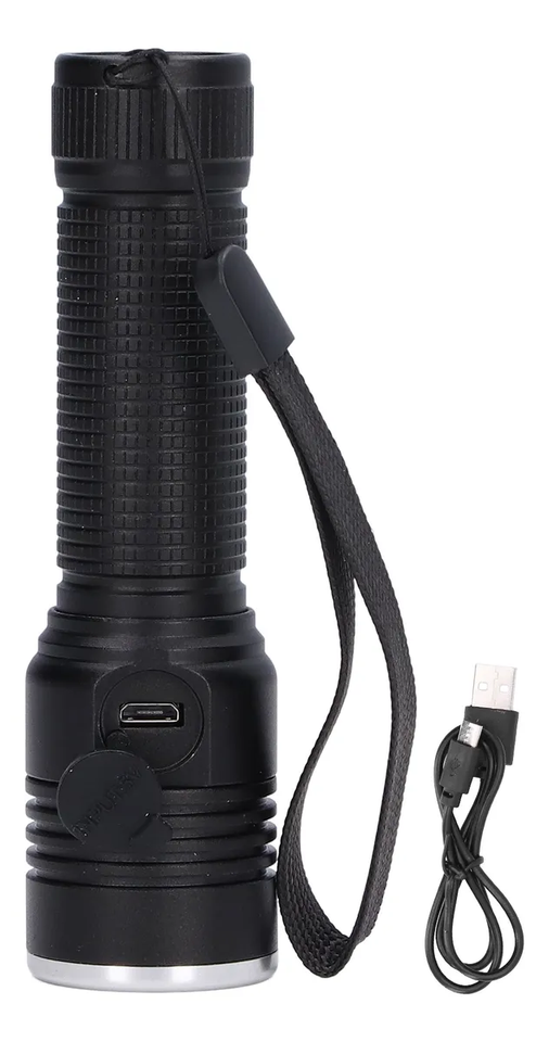 Linterna LED recargable con zoom