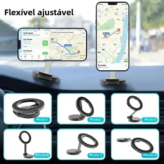 Soporte magnético para panel de coche con rotación de 360°