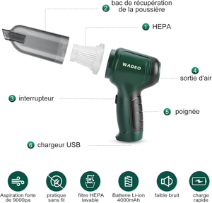 Aspirador de Mano Portátil