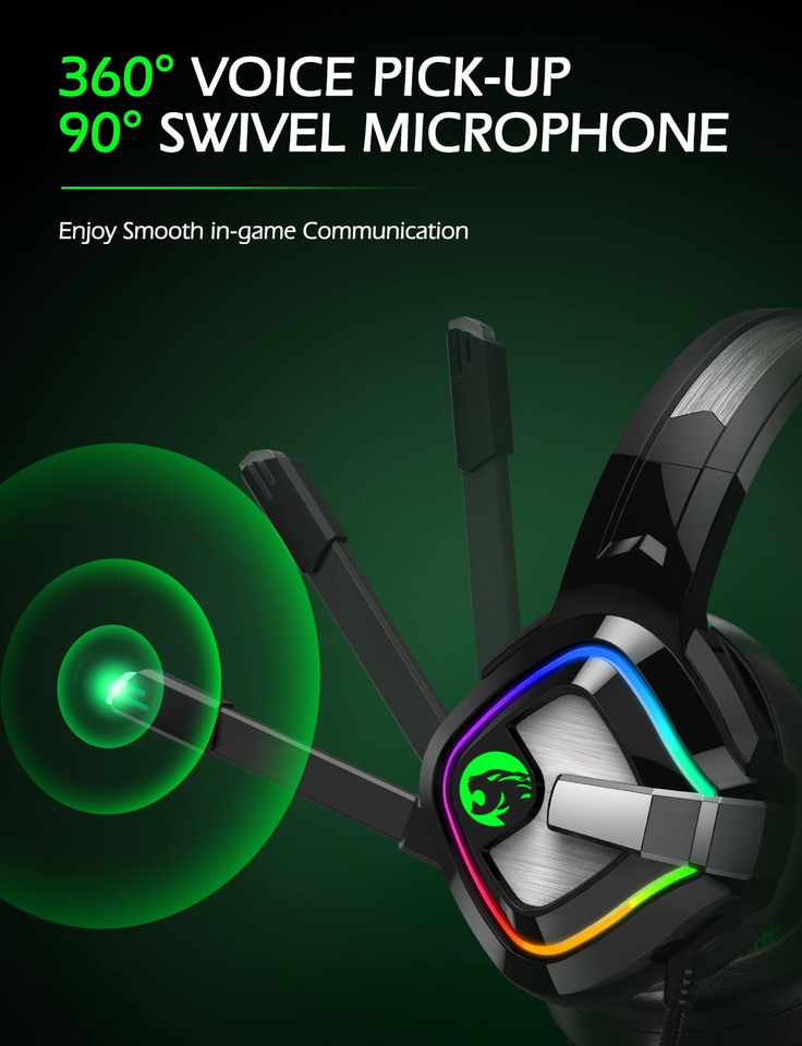 Auriculares A66 con luz RGB