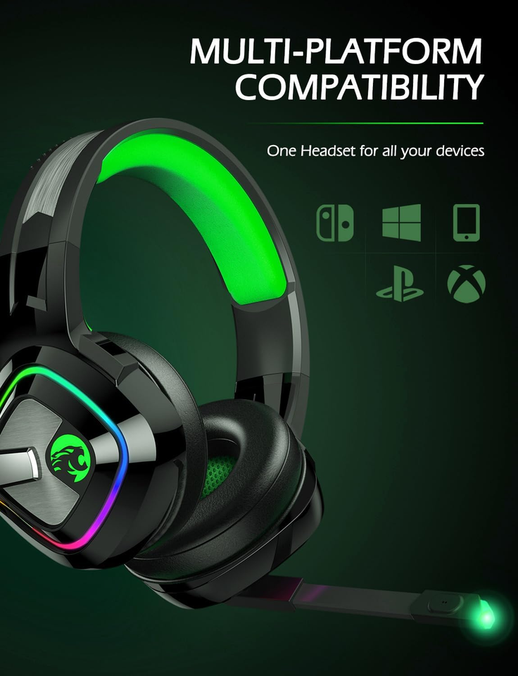 Auriculares A66 con luz RGB